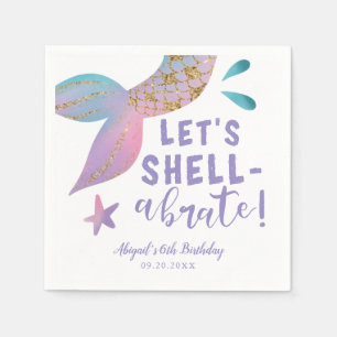 Lasse Shellabrate Mermaid Birthday Party Serviette
