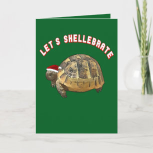 Lasse Shellebrate Christmas Tortoise Wear Santa Feiertagskarte
