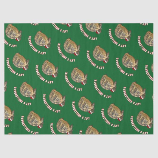 Lasse Shellebrate Christmas Tortoise Wear Santa Seidenpapier (Vorderseite)