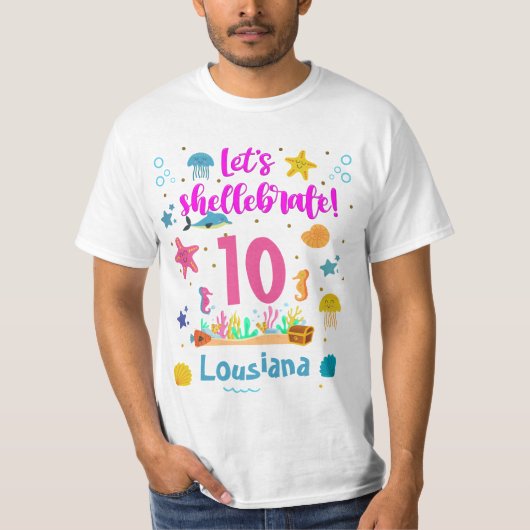 Lasse Shellebrate Marine Untersee Geburtstag T-Shirt (Vorderseite)