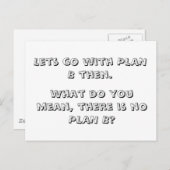 Lasse sich dann mit PLAN B., Postkarte (Vorne/Hinten)