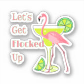 Lasse sich Flamingo einfrieren Aufkleber (Vorderseite)