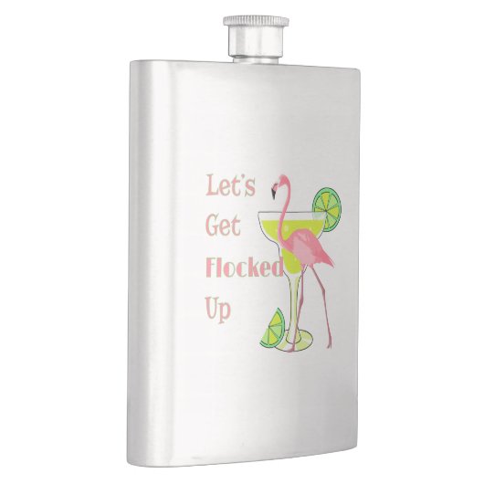 Lasse sich Flamingo einfrieren Flachmann (Rechts)