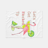Lasse sich Flamingo einfrieren Fleecedecke (Vorderseite (Horizontal))