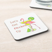 Lasse sich Flamingo einfrieren Getränkeuntersetzer (Linke Seite)