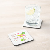 Lasse sich Flamingo einfrieren Getränkeuntersetzer (Rechte Seite)