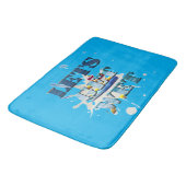 Lasse sich nass am Strand, Memory Foam Bathmat Badematte (Schrägansicht)