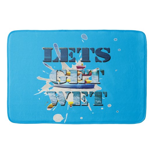 Lasse sich nass am Strand, Memory Foam Bathmat Badematte (Vorderseite)