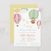 Lasse sie fliegen! Ein Baby ist unterwegs! Einladung (Vorne/Hinten)