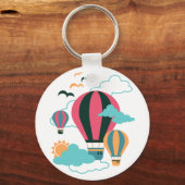 Lasse sie fliegen! Muster für niedliche Luftballon Schlüsselanhänger (Vorderseite)