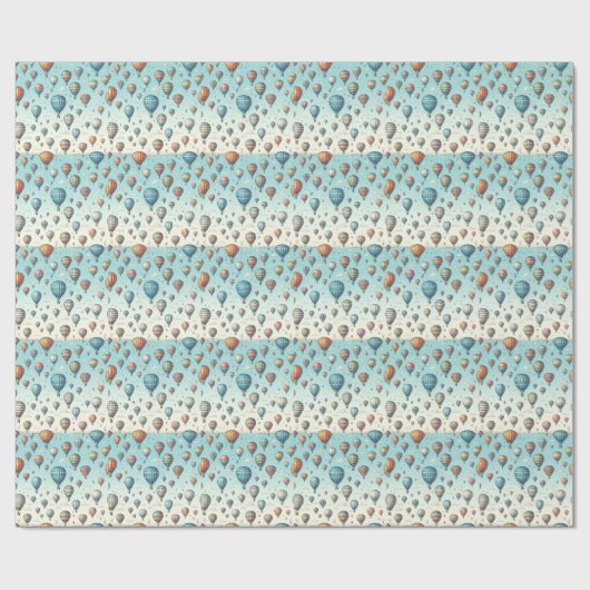 Lasse sie fliegen! Whimsical Hot Air Ballons Geschenkpapier (Flach)