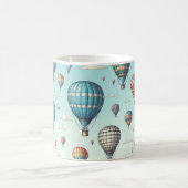 Lasse sie fliegen! Whimsical Hot Air Ballons Kaffeetasse (Mittel)