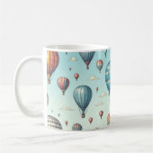 Lasse sie fliegen! Whimsical Hot Air Ballons Kaffeetasse (Links)