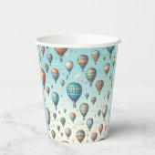 Lasse sie fliegen! Whimsical Hot Air Ballons Pappbecher (Rückseite)