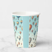 Lasse sie fliegen! Whimsical Hot Air Ballons Pappbecher (Links)