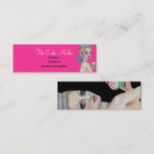 Lasse sie Kuchen essen Mini Visitenkarte (Vorne/Hinten)