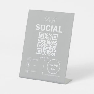 Lasse Soziales QR-Code-Zeichen erhalten Sockelschild