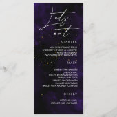 Lasse Speisekarte Dark Lila Magical Gold Menükarte (Vorderseite)