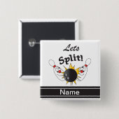 Lasse Split Bowling Buttone und Ball | DIY Name Button (Vorne & Hinten)