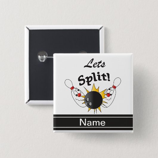 Lasse Split Bowling Buttone und Ball | DIY Name Button (Vorne & Hinten)