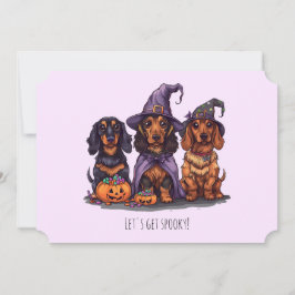 Lasse Spooky Dackel Hunde Halloween Einladung