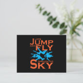 Lasse Sprung und Fly Skydiver Skydiving Postkarte (Stehend Vorderseite)
