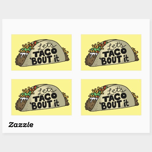 Lasse Taco Bout It Rechteckiger Aufkleber (Blatt)
