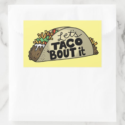 Lasse Taco Bout It Rechteckiger Aufkleber (Tasche)