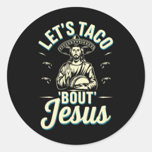 Lasse Taco Bout Jesus Runder Aufkleber