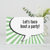 lasse Taco über ein Party Einladung (Stehend Vorderseite)
