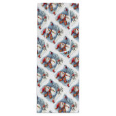 Lasse Tipsy Snowman trinkt Wein Geschenktüte Für Weinflaschen (Vorderseite)