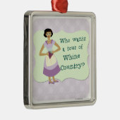 Lasse Tour Whine Country! Silbernes Ornament (Rechts)