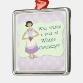 Lasse Tour Whine Country! Silbernes Ornament (Links)