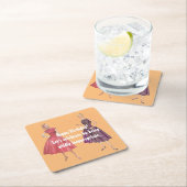 Lasse unangemessen lustig Retro Geburtstag. Rechteckiger Pappuntersetzer (Vor Ort)