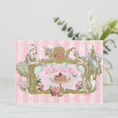 Lasse uns Esskuchen-Party Einladungen (Stehend Vorderseite)