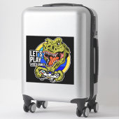 Lasse Videospiele spielen Dinosaurier Sticker (Koffer)