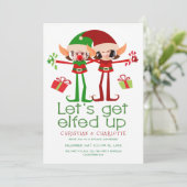 Lasse Weihnachts-Party Personalisiert erledigen Einladung (Stehend Vorderseite)