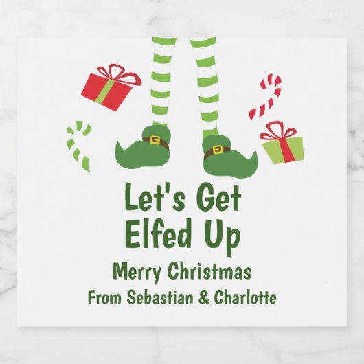 Lasse Weihnachts-Spaß erledigen Personalisiert Bierflaschenetikett (Einzelnes Label)