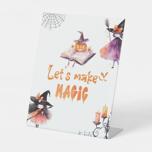 Lasse Zauberhexen Halloween-Party Sockelschild (Vorderseite)