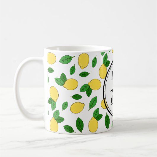 Lasse Zesty Funny Zitat Zitronen Clip Art Muster e Kaffeetasse (Links)