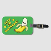 Lasse zu Bananen! Kelly-Grün Gepäckanhänger (Vorderseite (Horizontal))