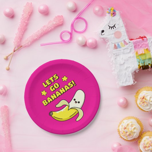 Lasse zu Bananen! Pappteller (Party)