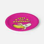 Lasse zu Bananen! Pappteller (Schrägansicht)