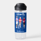 Lass'em Fly Blue Women's Trinkflasche (Rückseite)