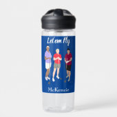 Lass'em Fly Blue Women's Trinkflasche (Vorderseite)