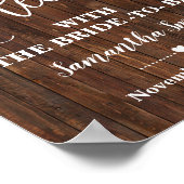 Lassen haben Tee mit Bride, um Western Bridal Sign Poster (Ecke)