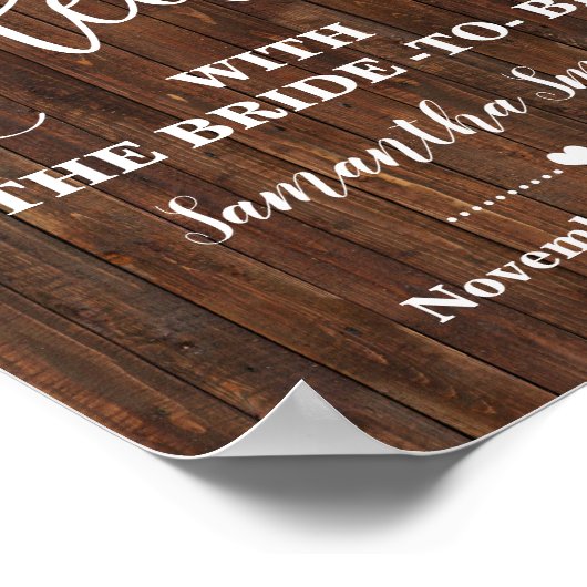 Lassen haben Tee mit Bride, um Western Bridal Sign Poster (Ecke)