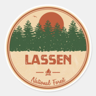 Lassen National Forest Runder Aufkleber