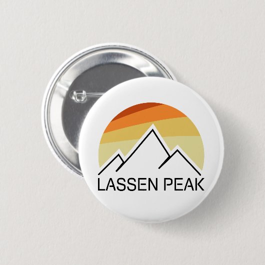 Lassen Peak California Retro Button (Vorne & Hinten)