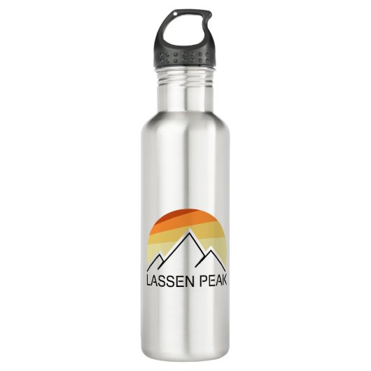 Lassen Peak California Retro Edelstahlflasche (Vorderseite)